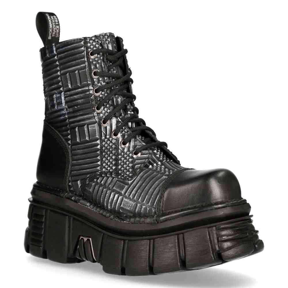 New Rock - M-MILI083C-C37 Platform Boots - Black